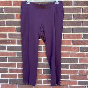 Deep plum J.Jill pants size L Petite like new- worn once